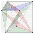 7 points in a square, all 8 minimal triangles shaded ('"`UNIQ--postMath-0000003A-QINU`"')