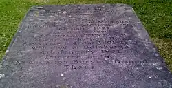 Memorial to Helen Miller, John MacKenzie's wife.