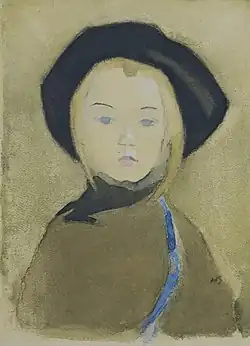 Girl with Blue Ribbon, 1943