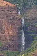 Helicopter tour to the Waipoo Falls, Kauai, Hawaii