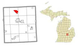 Location within Shiawassee County