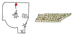 Location in Henderson County, Tennessee