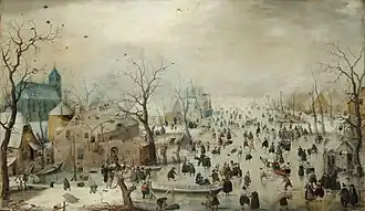 Hendrick Avercamp painted almost exclusively winter scenes of crowds.