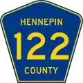 County Road 122 marker