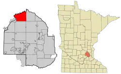 Location of Rogers, Minnesota