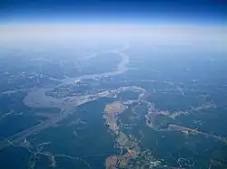 The winding Tennessee River