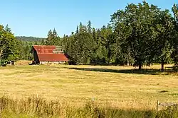 A barn along Highway 42 in Camas Valley