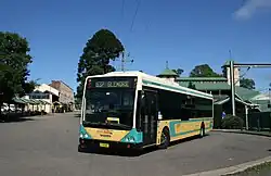 Hillsbus Custom Coaches bodied Volvo B10BLE at Pennant Hills in April 2009, still in the original Glenorie Bus Company livery