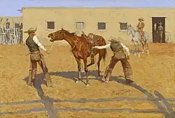 Frederic Remington (1861–1909), His First Lesson, 1903