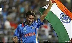 Historic moment during winning of 2011 Cricket World Cup