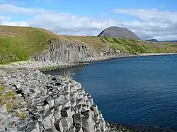 The sea meeting a rocky shore