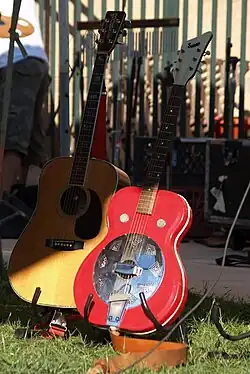 Supro Res-O-Glas resonator guitar (right)