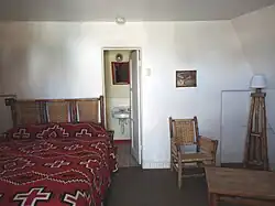 Inside a Wigwam Motel Tepee room