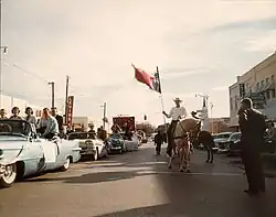 A homecoming parade for Arlington State College alumni in the 1950s or early 1960s