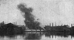 Image 58Barges set ablaze by steelworkers during the Homestead strike in 1892.
