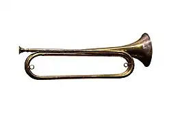 Trumpet of honour bestowed upon Corporal Bonnet, of the Mounted Grenadiers of the Consular Guard, for distinguished conduct at the Battle of Marengo, on display at the Musée de l'Armée