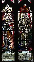 War Memorial window in St Mary's Church.Hornby.Yorkshire. Image shown courtesy Dave Webster.