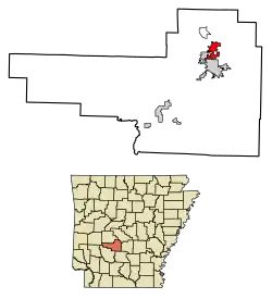 Location in Hot Spring County and Arkansas
