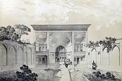 A house in Tabriz, Eugène Flandin 1841.