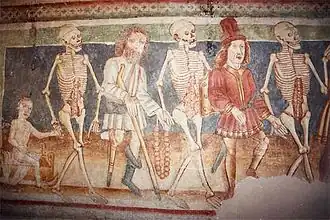 The Danse Macabre in the Holy Trinity Church in Hrastovlje, Slovenia