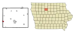 Location of Gilmore City, Iowa