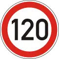 C-033-120 Speed limit (120 km/h)
