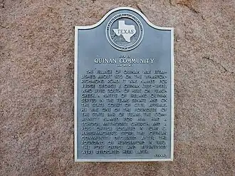 Quinan Community historical marker