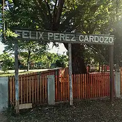 Sign at the old train station