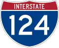 Interstate 124 marker