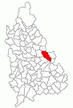 Location in Dâmbovița County