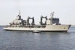 INS Aditya fleet tanker at sea