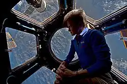 Peggy Whitson in the International Space Station's Cupola module