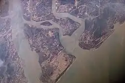 View of Pyinsalu Island from the International Space Station