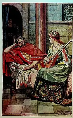 The deposed Tutan King listens to music