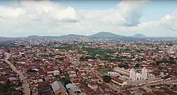 Bird's eye view of a section of Ile Ife, Yorubaland.
