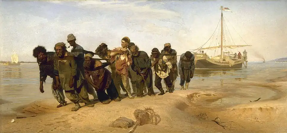 Barge Haulers on the Volga (1870–73), by Ilya Repin