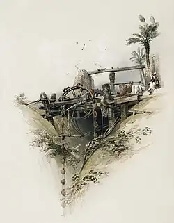 177. Persian Water-Wheel, used for irrigating Nubia.