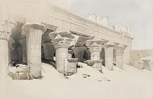 135. Portico of the Temple of Edfou, Upper Egypt.