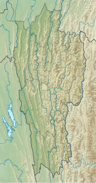 Location in Manipur, Mizoram and India