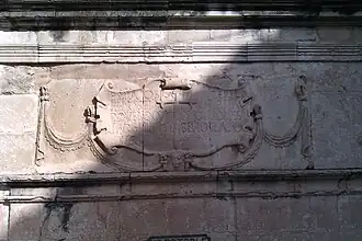 Inscription on the fountain.