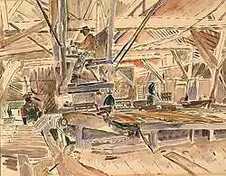 Claire Falkenstein, Inside a Lumber Mill (California)