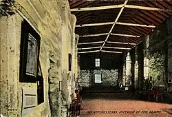 Interior of the Alamo, San Antonio, Texas (postcard, c. 1907–1914)