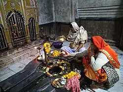 Interior of Shiva deul at Egra