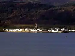 Inveraray, viewed from the B839 on the Eastern side of Loch Fyne, above St Catherines