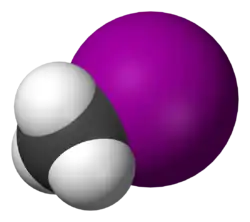Spacefill model of iodomethane