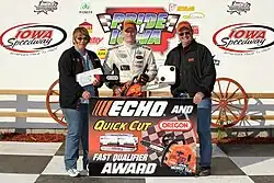 Fast time award for 2009 ASA Midwest Tour race at Iowa Speedway