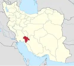 Location of Kohgiluyeh and Boyer-Ahmad province in Iran