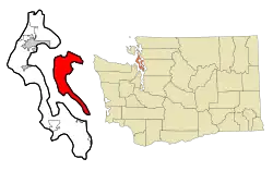 Location within Island County and Washington