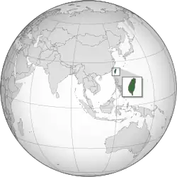 Country marked in dark green