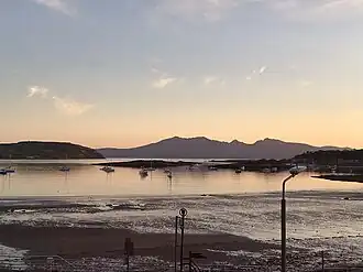 Isle of Cumbrae, Kames Bay looking towards Arran